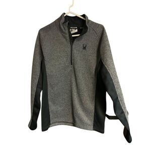 Spyder Men's‎ Gray Half-Zip Knit Pullover Sweater Long Sleeve Casual L